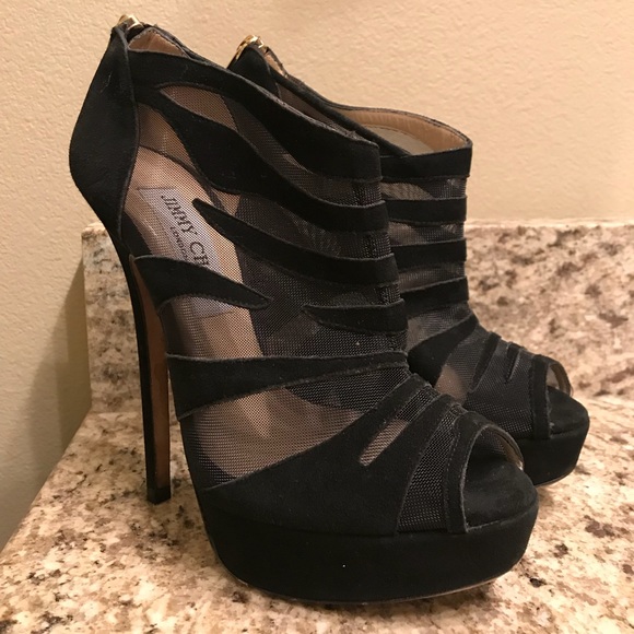 Jimmy Choo Shoes - Jimmy choo mesh and suede booties